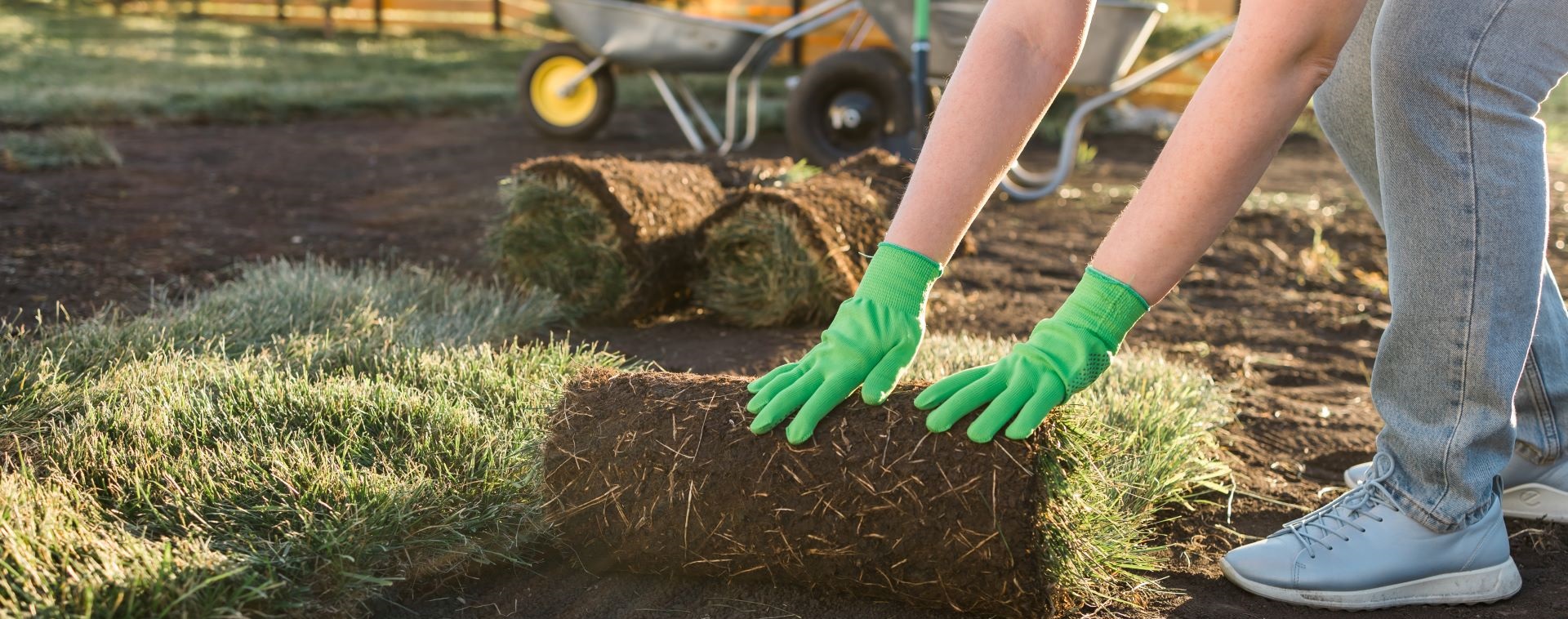 close-up-woman-laying-sod